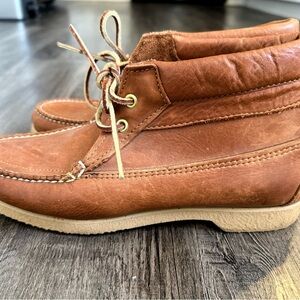 Women’s Quoddy Brown Leather Chukka Boots with Moc Toe